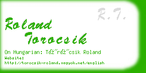 roland torocsik business card